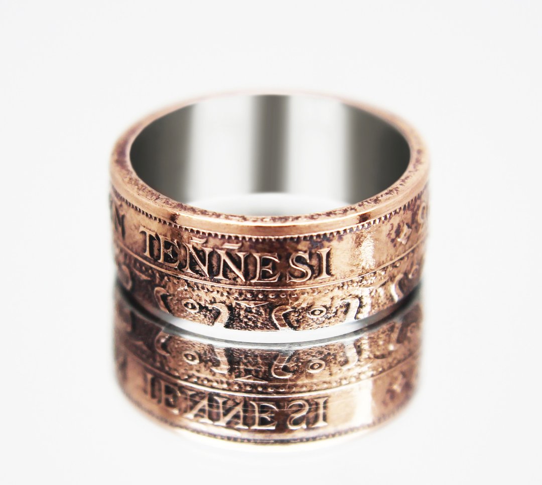 Turkmenistan Coin Ring 10 tennessee 1993 coin rings for men coin rings for women - 戒指 - 其他金属 