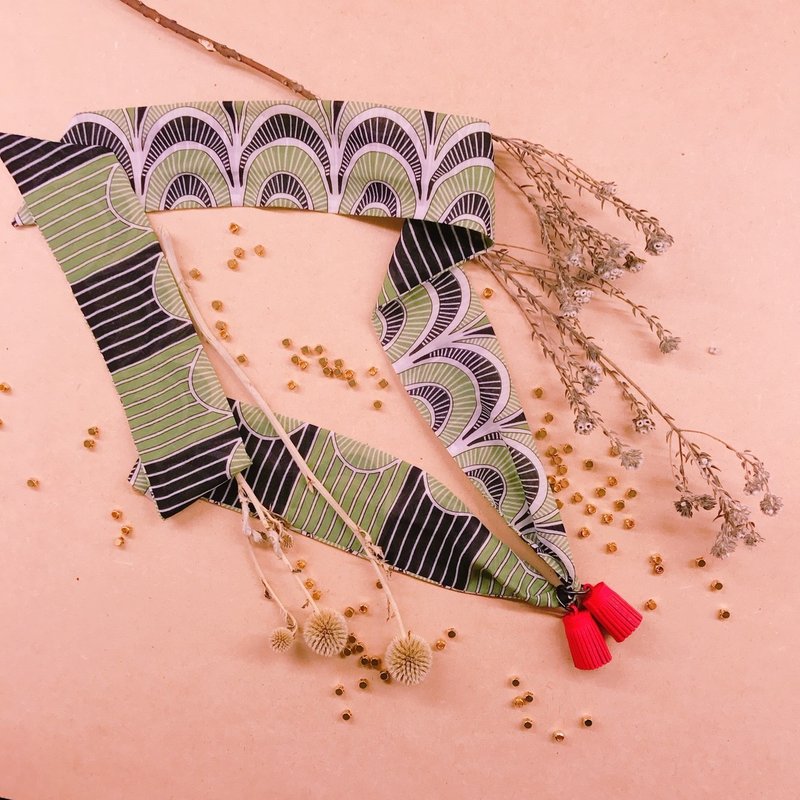 流苏项链 / 控制狂小姐 ( 3色 ) - 项链 - 棉．麻 绿色