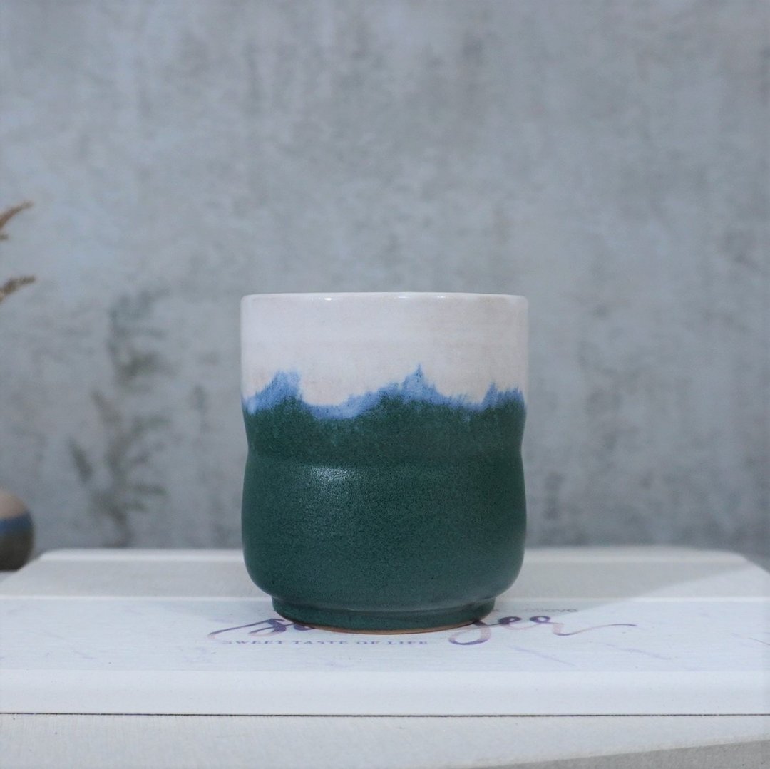 青山腰身握杯,茶杯,水杯-容量约250ml - 咖啡杯/马克杯 - 陶 橘色