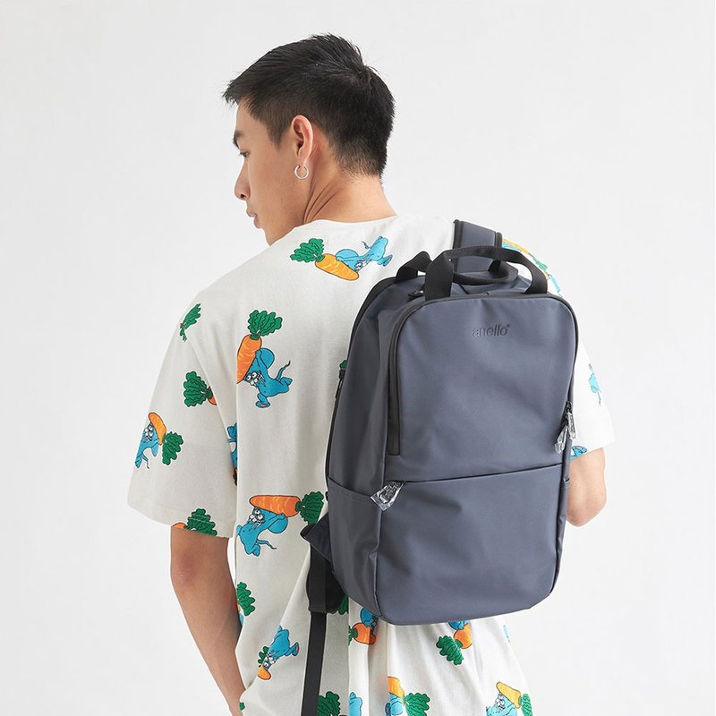 anello 纯色机能后背包 - 后背包/双肩包 - 聚酯纤维 蓝色