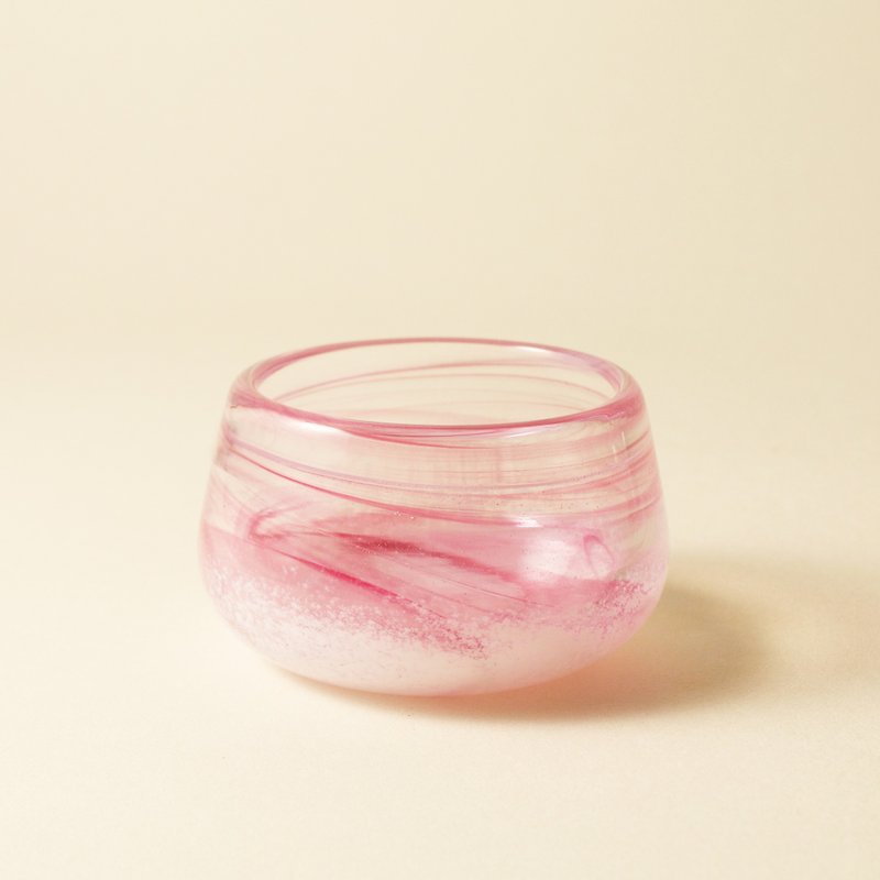 云雾系列玻璃碗 | 余晖 - 碗 - 玻璃 粉红色