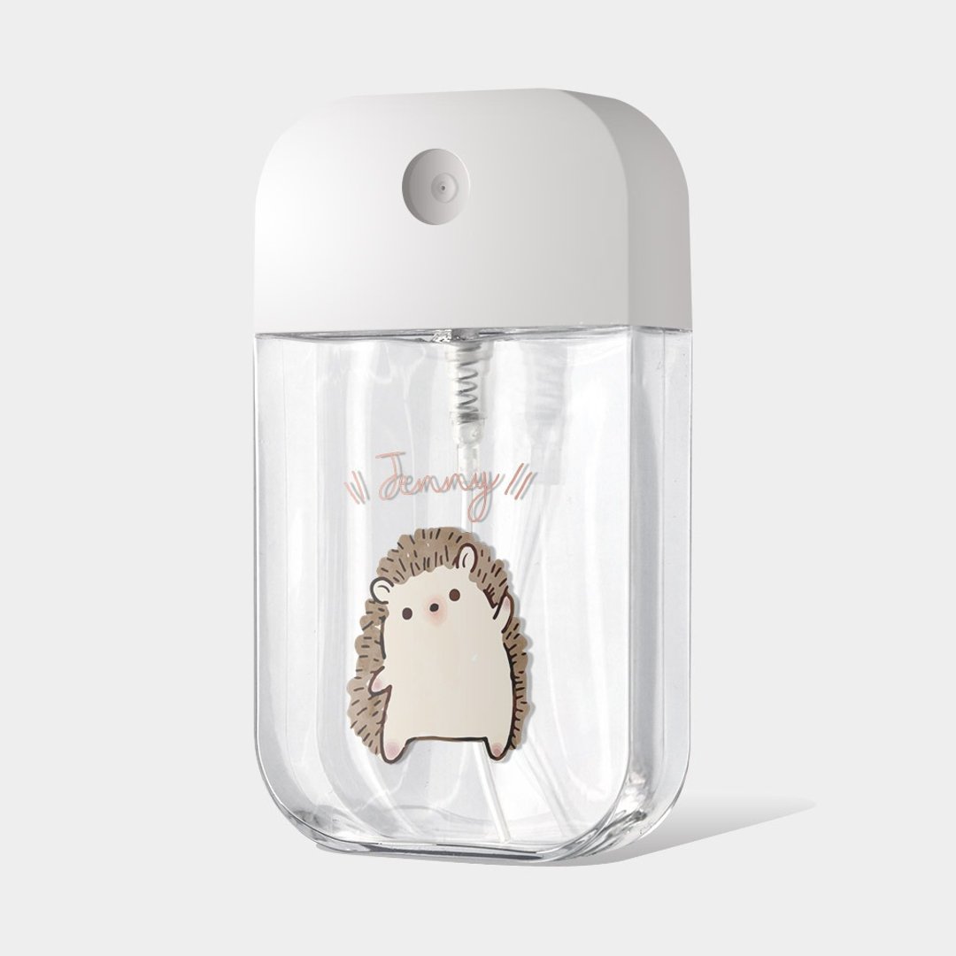 定制化文字 可爱刺猬 酒精瓶 防疫用品 卡片喷瓶 080 - 收纳用品 - 塑料 卡其色