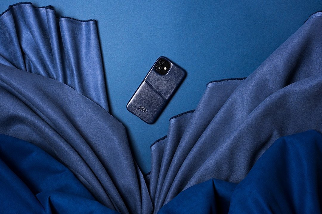 【绝版特惠】插卡皮革手机壳 iPhone 12 Mini  海军蓝 - 手机壳/手机套 - 真皮 蓝色
