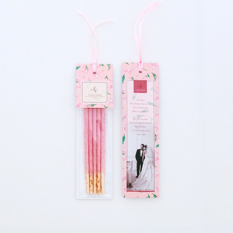 花签礼 - 定制化婚礼小物 / 婚纱谢卡 / 送客礼【50入起】 - 书签 - 纸 粉红色