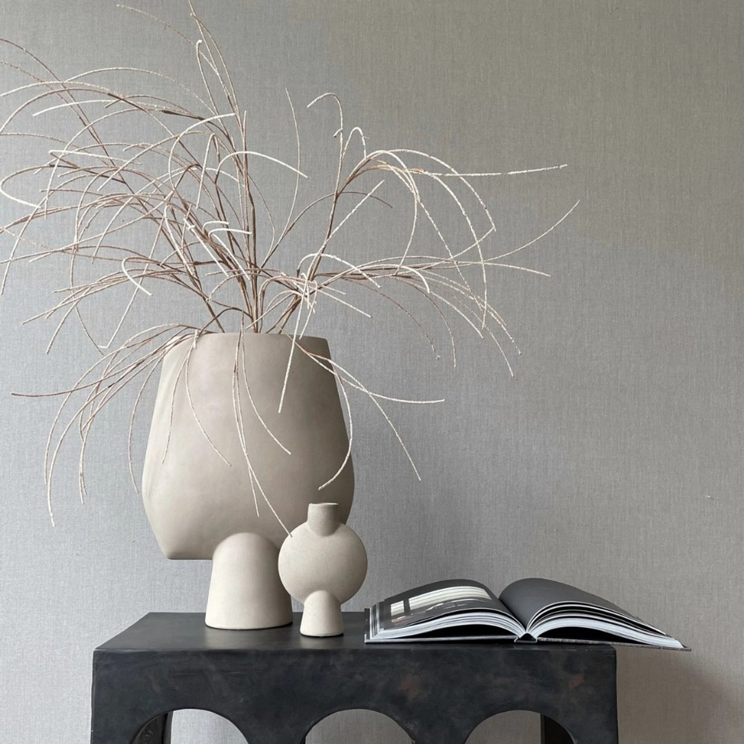 Sphere Vase Bubl Mini - 陶 花器 迷你型 - 花瓶/陶器 - 陶 白色