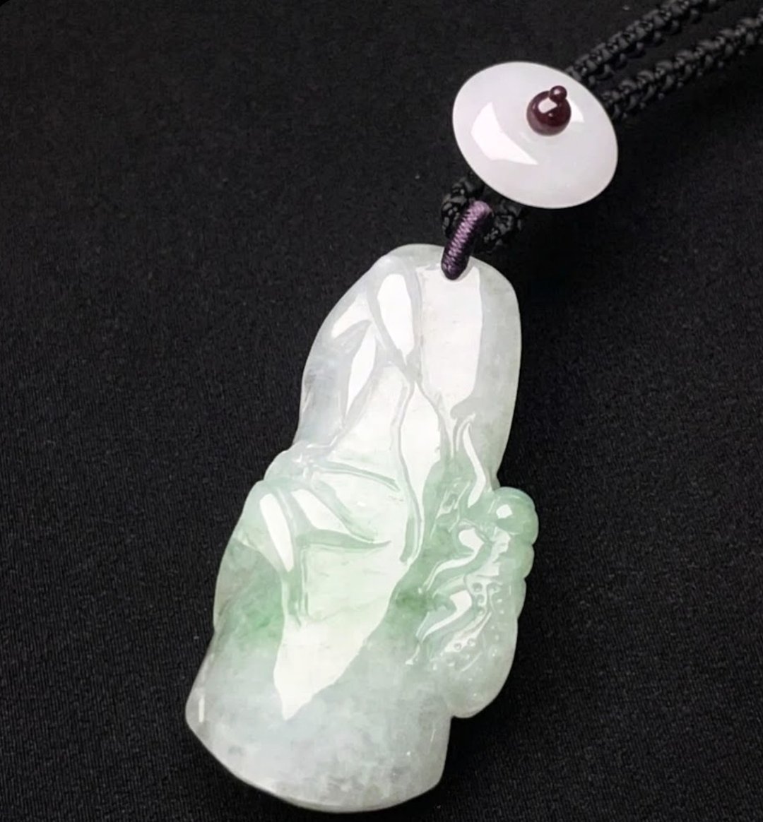 【节节高升】冰种飘绿花翡翠竹节项链 | 天然缅甸玉翡翠 A 货 - 项链 - 玉石 多色