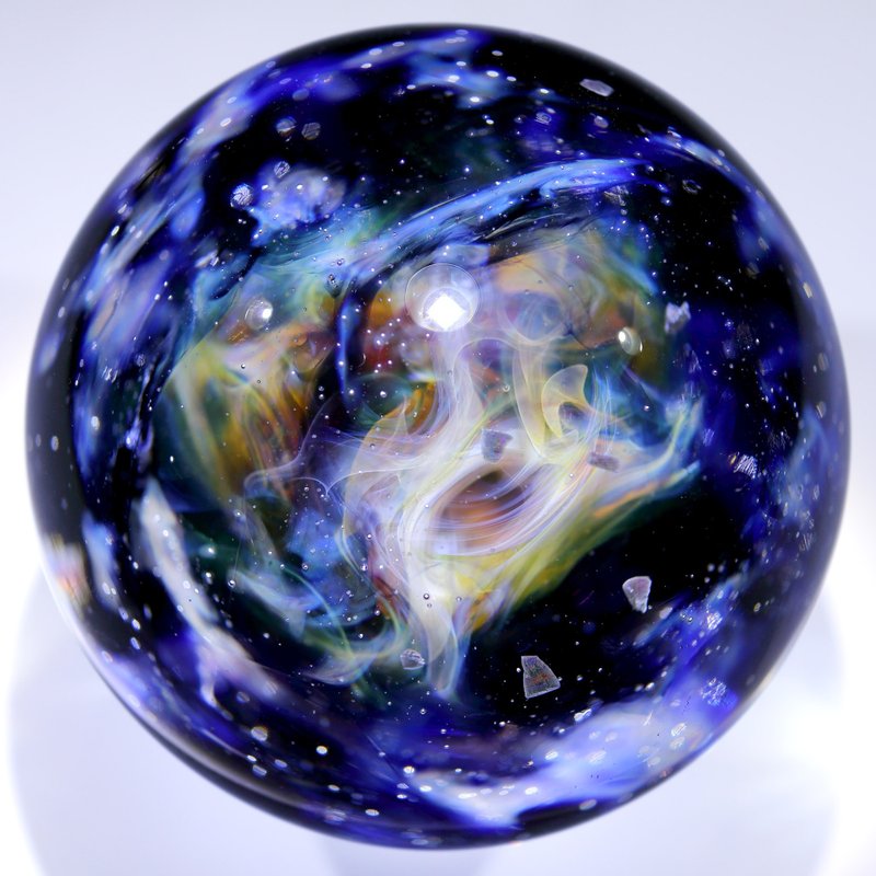 55mm 宇宙玻璃球摆设 no.M146 - 摆饰 - 玻璃 蓝色