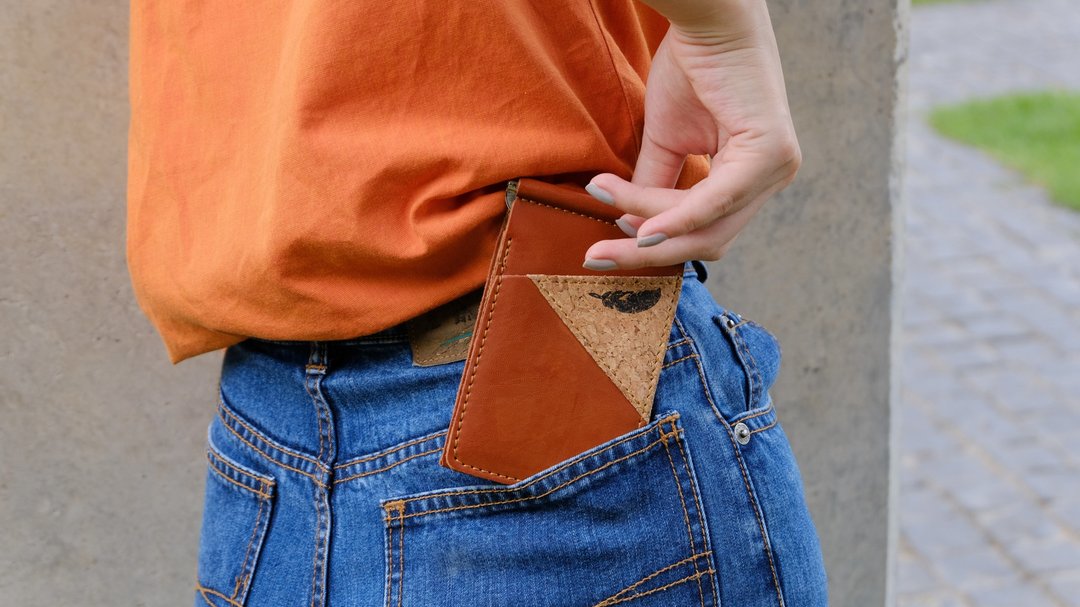 Handmade Microfiber Leather Money Clip Wallet (Free name engraving) - 皮夹/钱包 - 人造皮革 多色