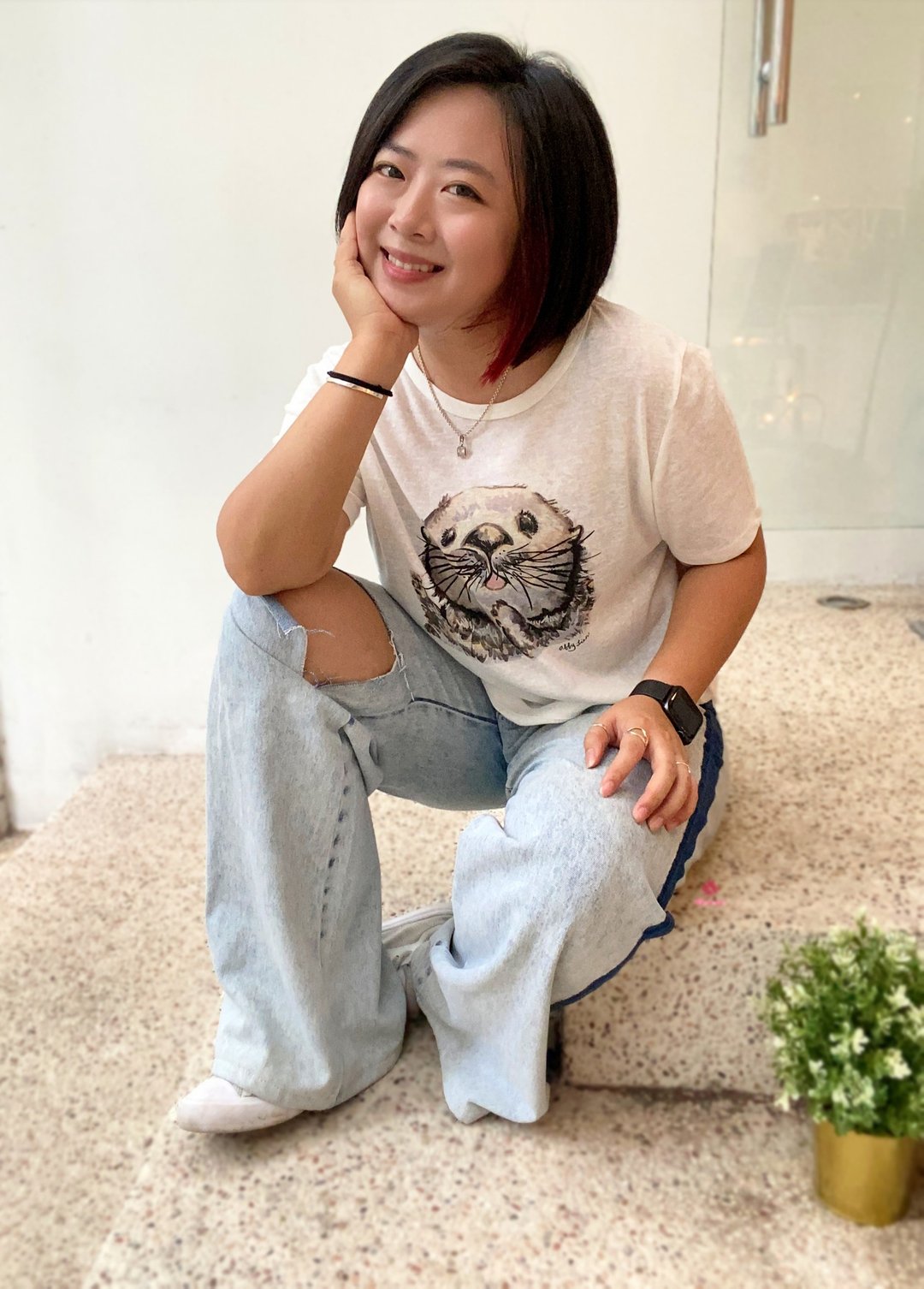 【预购】【凉夏首选】水獭 Fannie 棉麻 T 恤 - 洋装/连衣裙 - 棉 