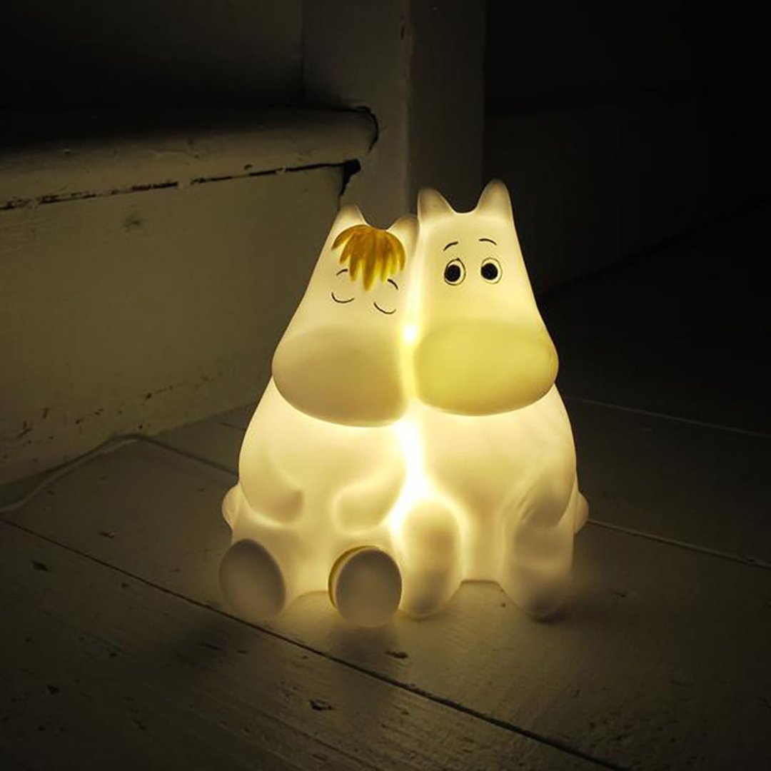 英国噜噜米 Moomin 与可儿 Snork Maiden 情人爱的拥抱 LED 小夜灯 - 灯具/灯饰 - 塑料 白色