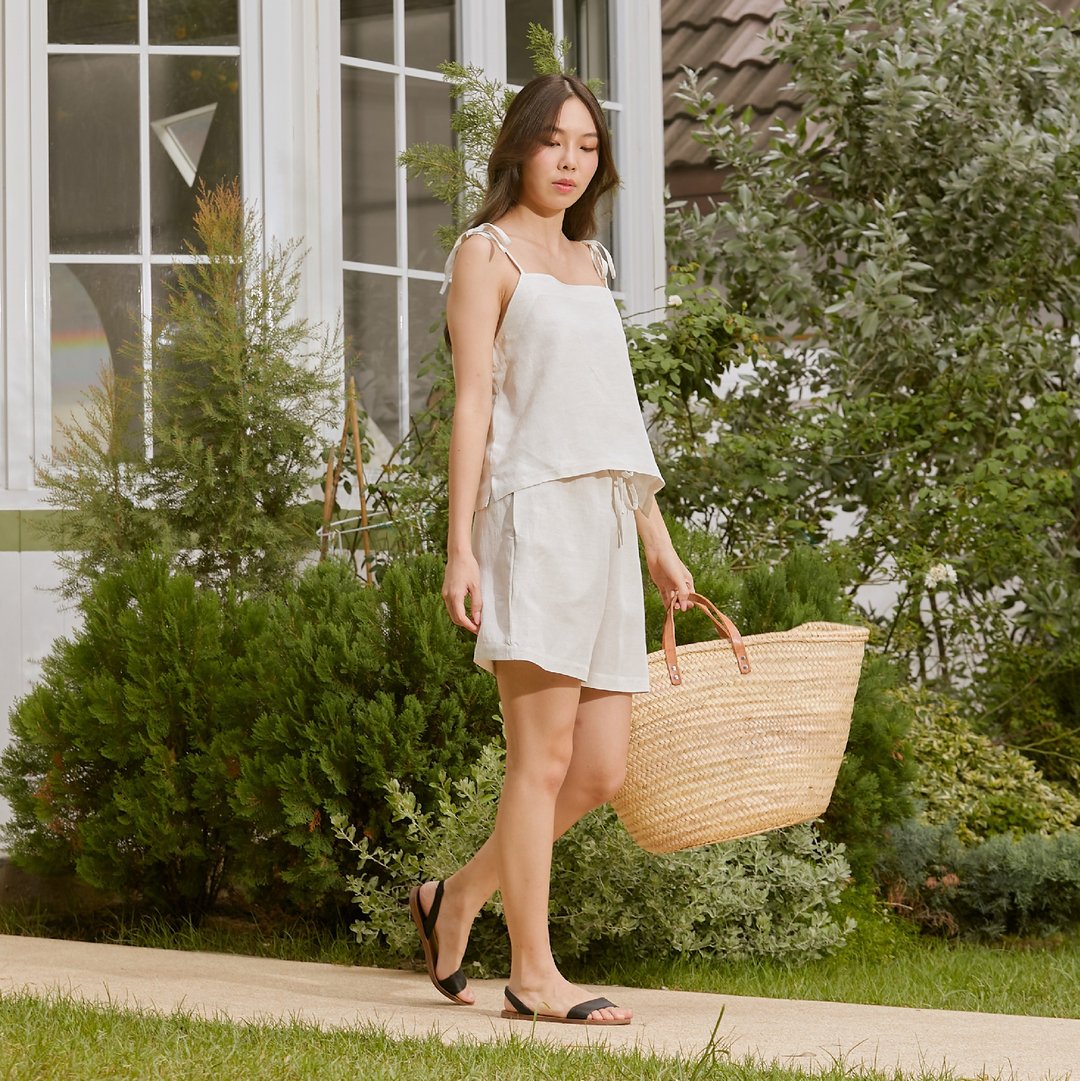 Camisole with shorts - 居家服/睡衣 - 亚麻 白色