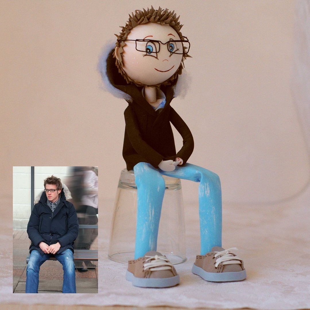 Custom portrait doll boy Handmade doll from photo Look a like doll Mini me doll - 订制画像 - 其他材质 多色