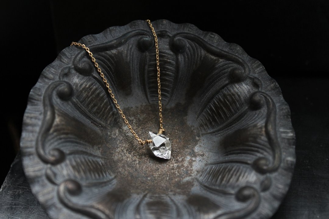 澈 | Herkimer Diamond赫基蒙裸感项链 - 项链 - 水晶 透明
