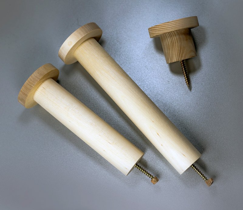 Wall birch hook hanger. Holder for lamp, handbag, plant, macramé, etk . - 衣架/挂勾 - 木头 