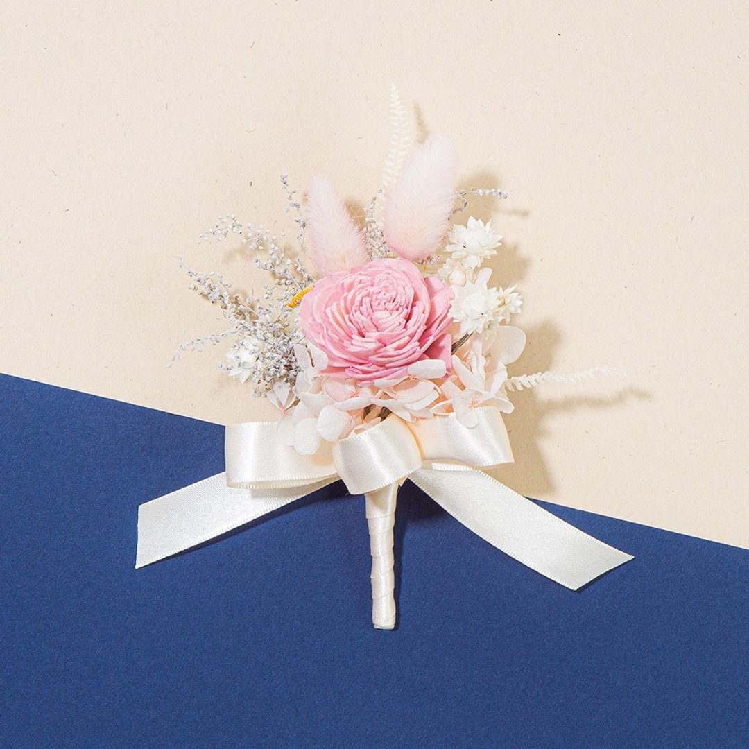 婚礼胸花 索拉花胸花 伴娘胸花 干燥胸花 长辈胸花 伴郎胸花 定制 - 干燥花/捧花 - 植物．花 