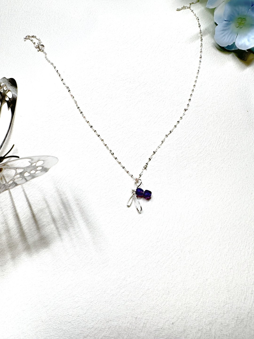 紫水晶 Amethyst 字母吊咀颈链 - 项链 - 水晶 