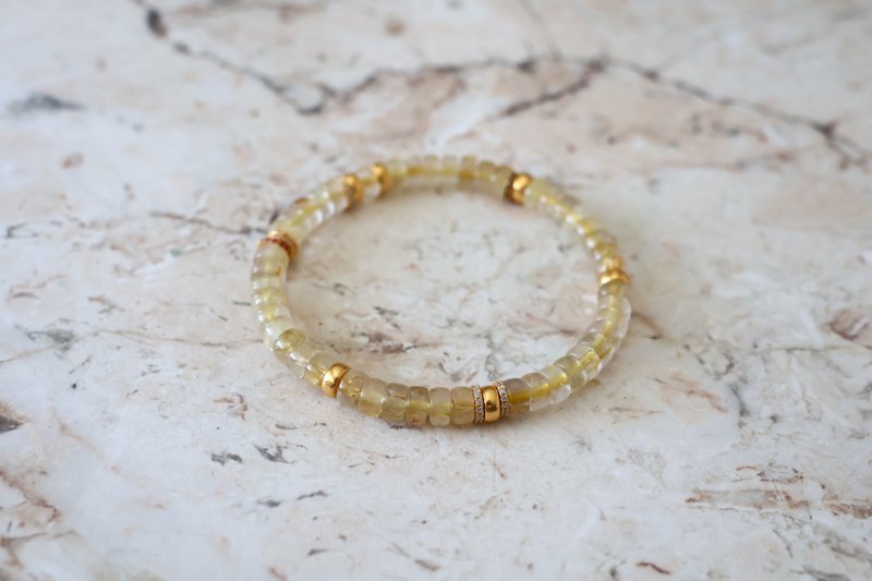 Journal-纯天然钛晶(彩虹直切家族)金运招财金发晶直切串串软手镯 - 手链/手环 - 宝石 