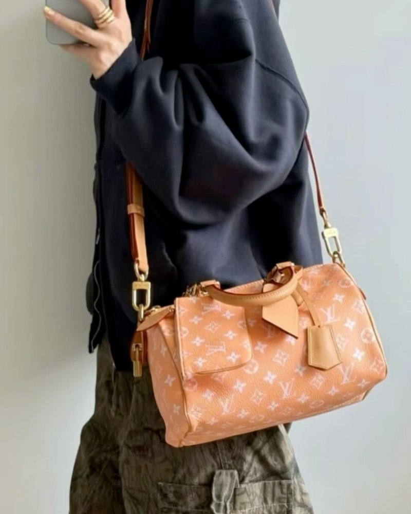 Louis Vuitton Speedy P9 Bandoulière 25 peach全新 限量版 - 侧背包/斜挎包 - 真皮 橘色