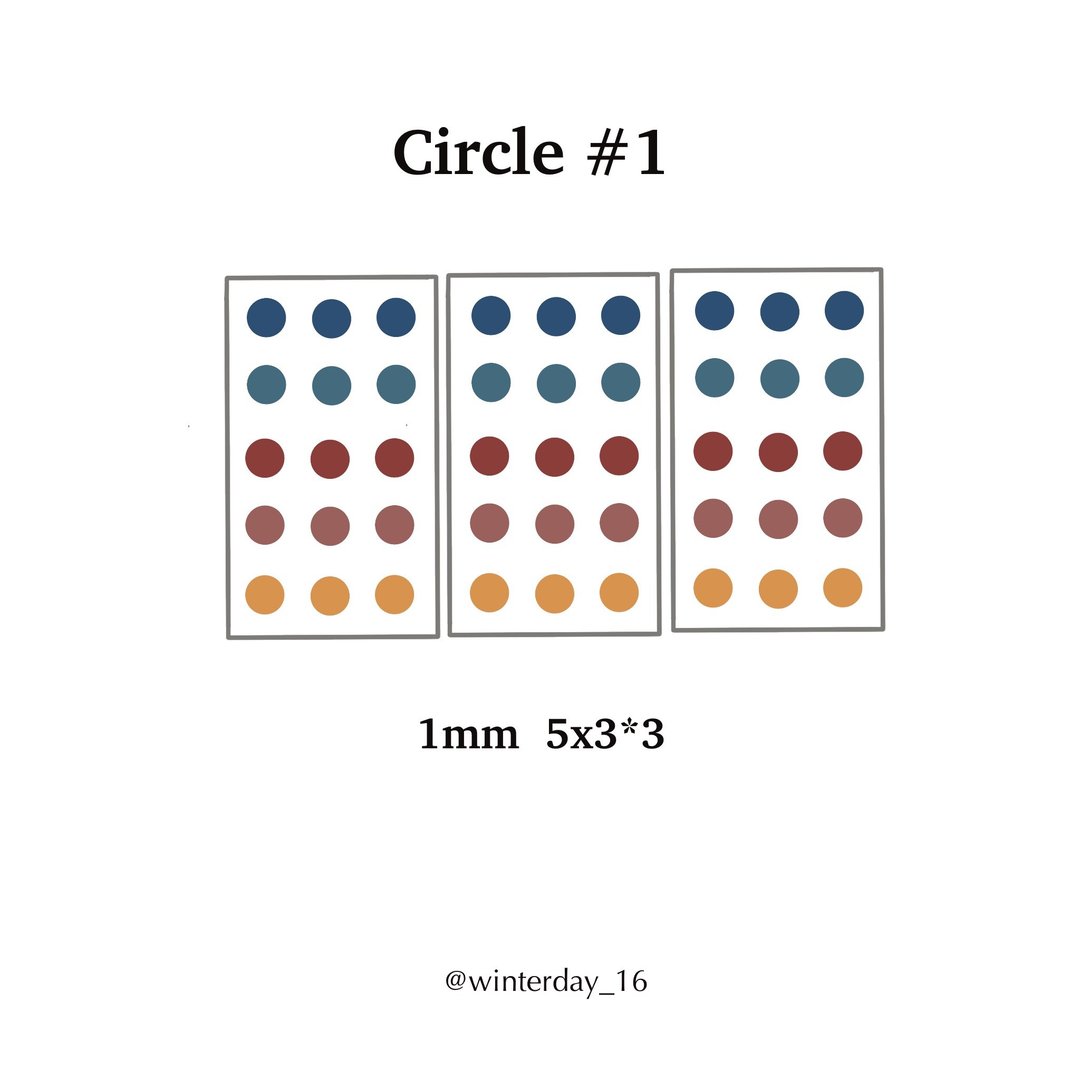 Circle 手帐小圆点/圆形贴纸 复古色 - 贴纸 - 纸 多色