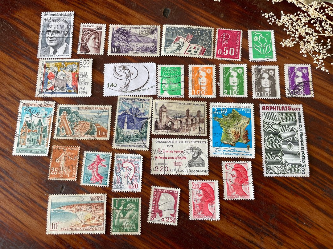 金银宝贝 Vintage 法国巴黎老邮票 W556 - 其他 - 其他金属 银色