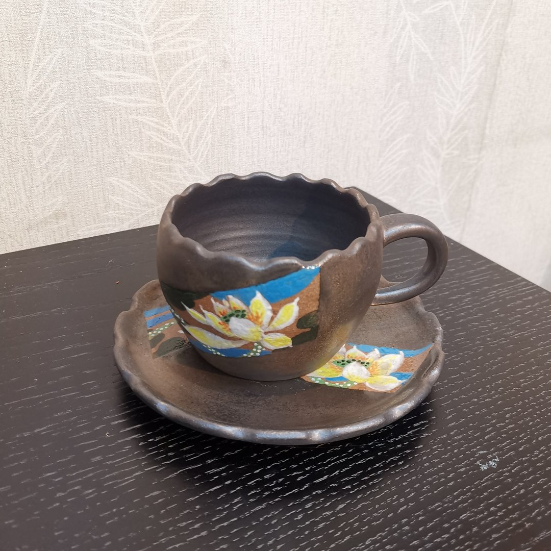 手工制作-花杯系列-荷花 - 咖啡杯/马克杯 - 陶 