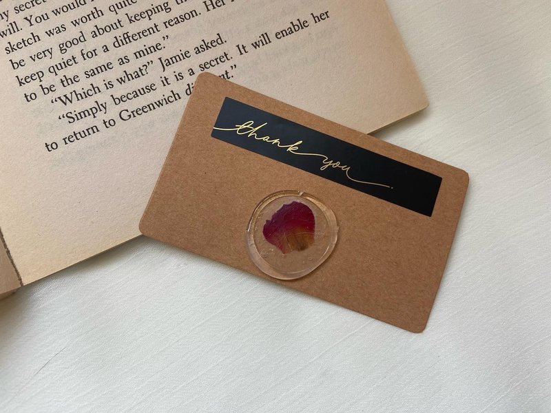 干燥花封蜡卡片|封蜡|定制化|代写卡片|加购 - 卡片/明信片 - 纸 白色