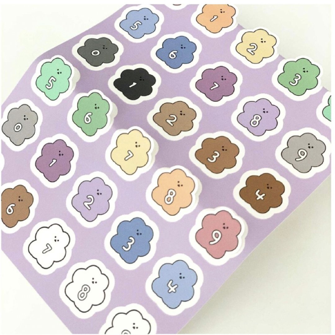 韩国文创 Chanibear 贴纸 - 数字 款式 可爱贴饰 - 贴纸 - 纸 