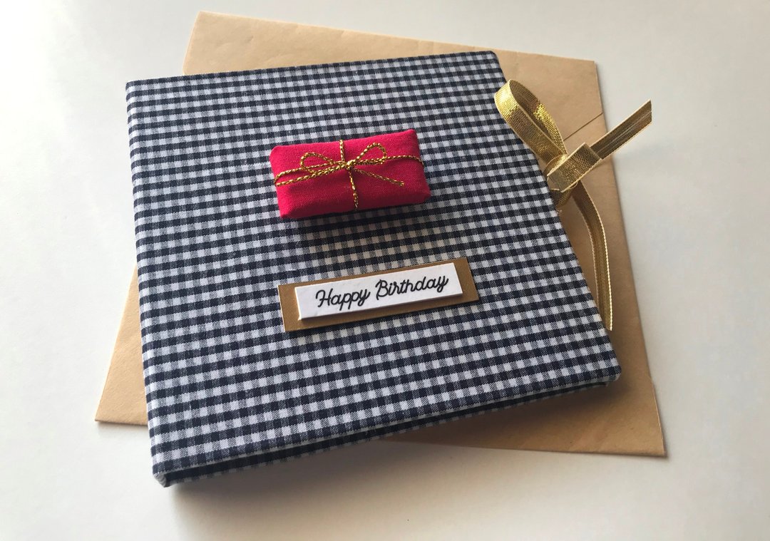 一个小礼物的祝福|手工卡片|生日卡|万用卡|Handmade card/格子 - 卡片/明信片 - 其他材质 多色