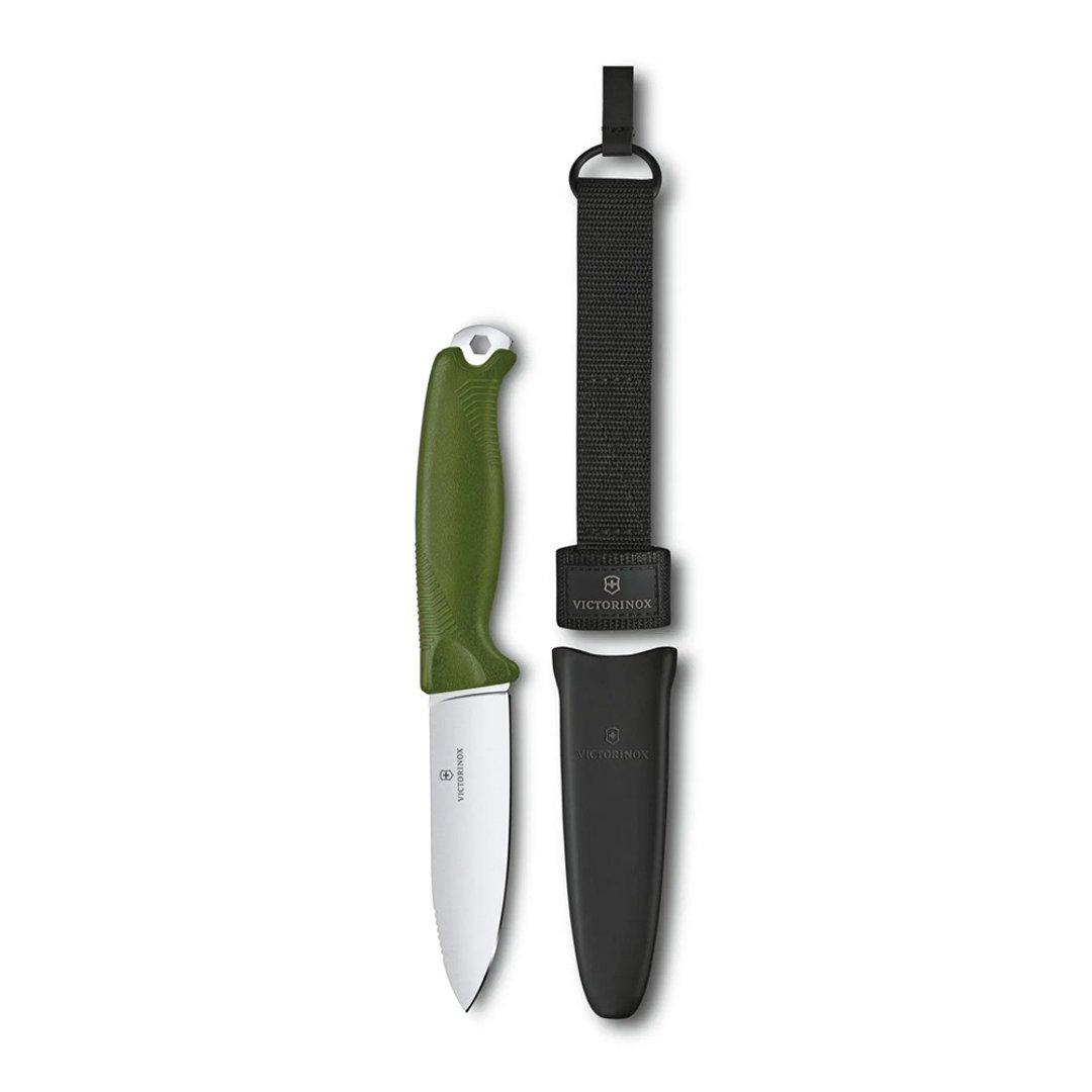 VICTORINOX 瑞士维氏 VENTURE 户外专业直刀 绿 3.0902.4 - 露营用品 - 其他材质 绿色