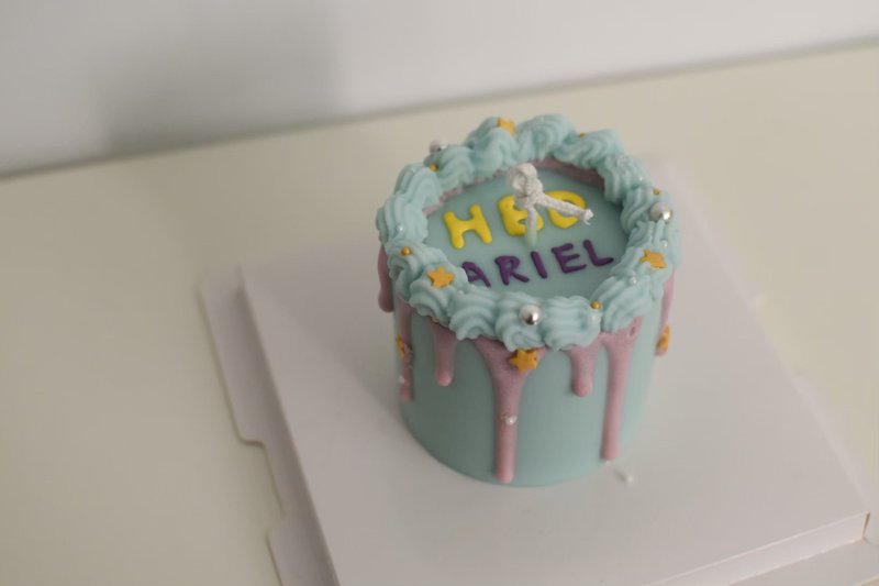 唯美韩系3寸 蛋糕香氛蜡烛  文字部分可以备注英文姓名 - 蜡烛/烛台 - 蜡 