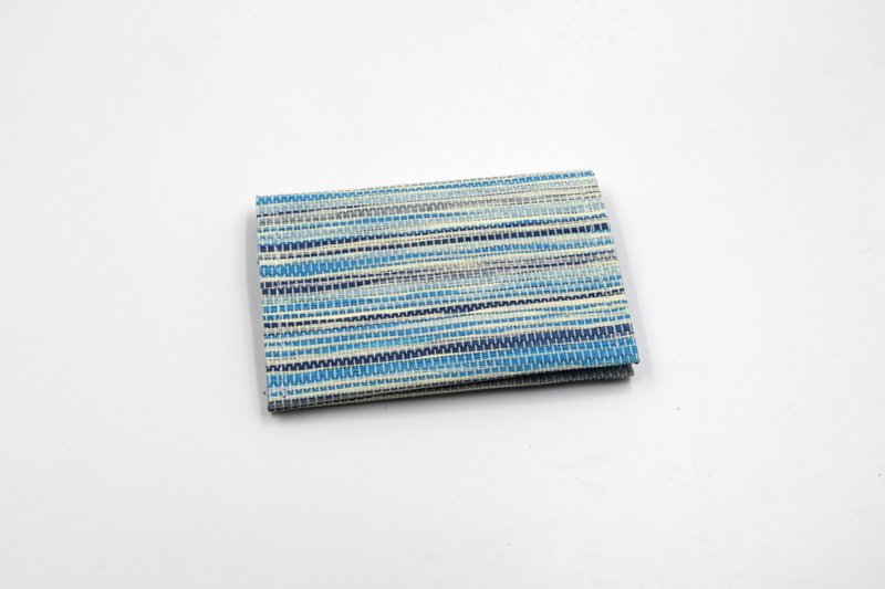 【纸布家】纸线编织 名片夹/卡片夹 波纹蓝 - 名片夹/名片盒 - 纸 多色