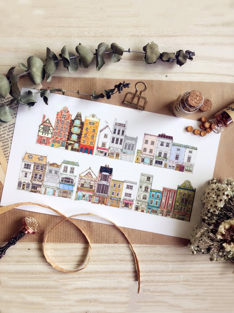 英伦小镇纸胶带-已售罄绝版 - 纸胶带 - 纸 多色