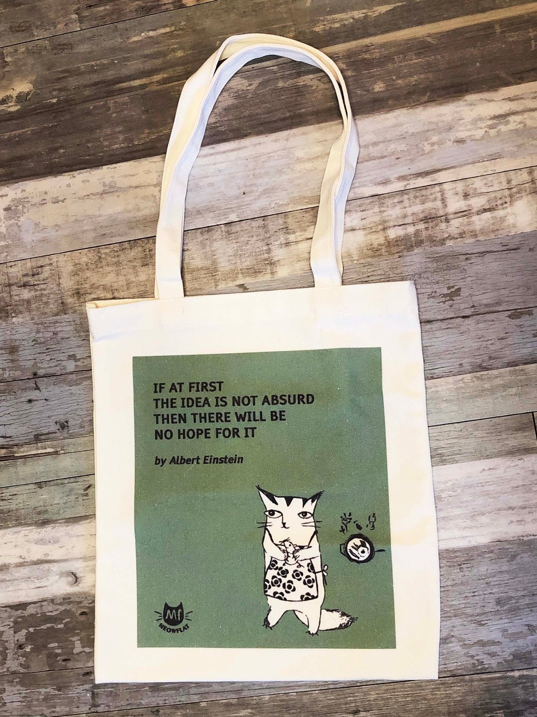 直式帆布袋|猫插画设计|各种滋味在心头的吃货猫 - 侧背包/斜挎包 - 棉．麻 