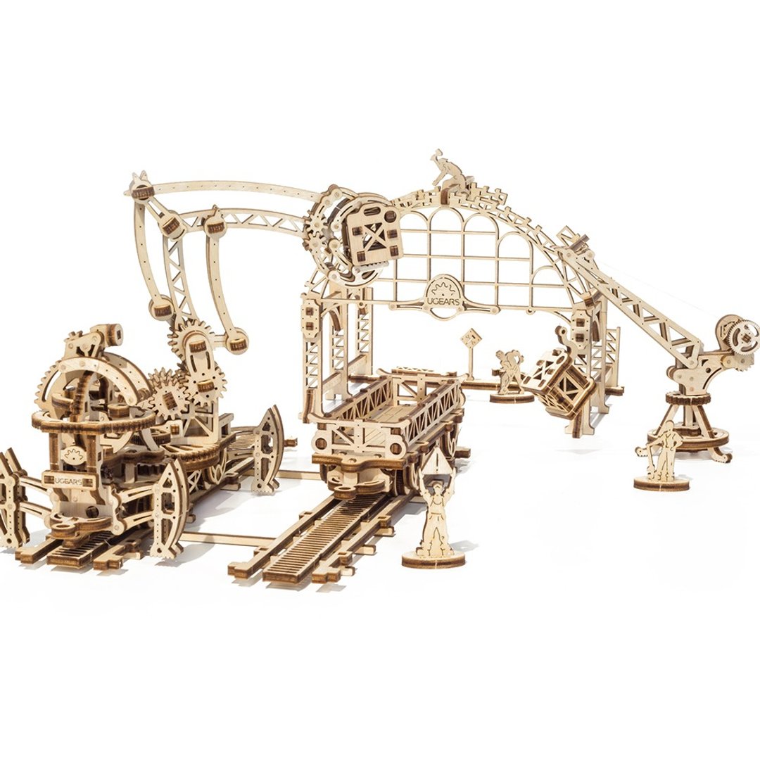 /Ugears/ 乌克兰木制模型  机械小镇 - 铁道怪手Rail Manipulator - 数码小物 - 木头 