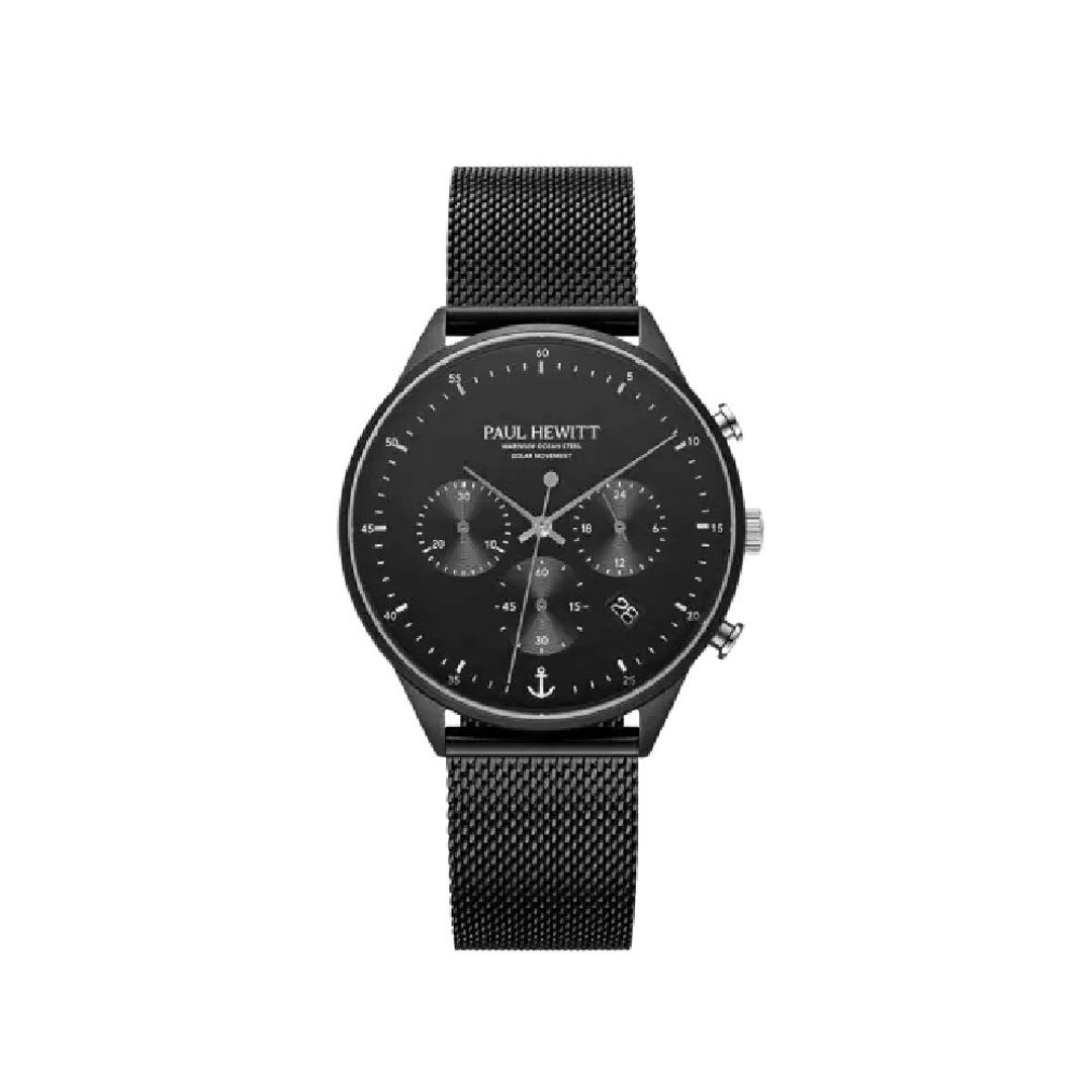 Watch Chrono Line Black Black Mesh Black - 对表/情侣表 - 不锈钢 黑色