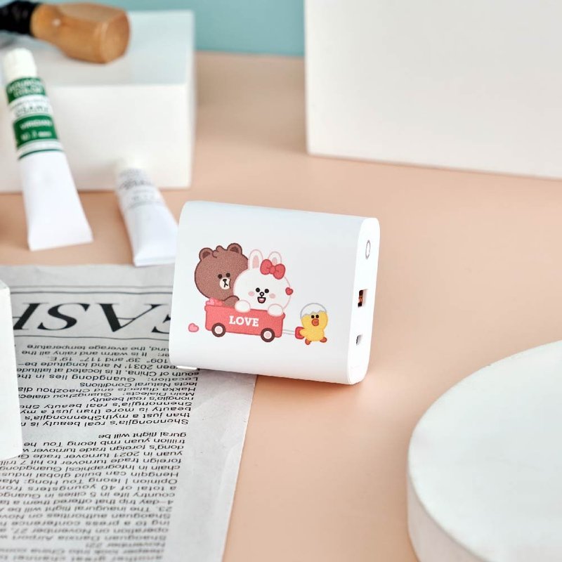 LINE FRIENDS MINI-爱的推车USB3.0+PD20W双孔充电器 - 数码小物 - 塑料 多色