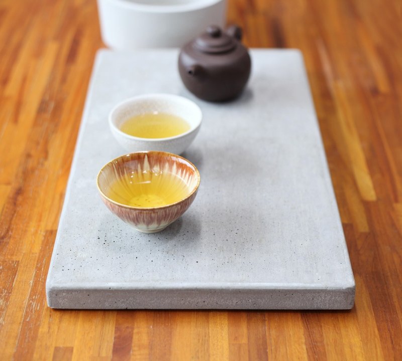 极简水泥茶盘 - 茶具/茶杯 - 水泥 