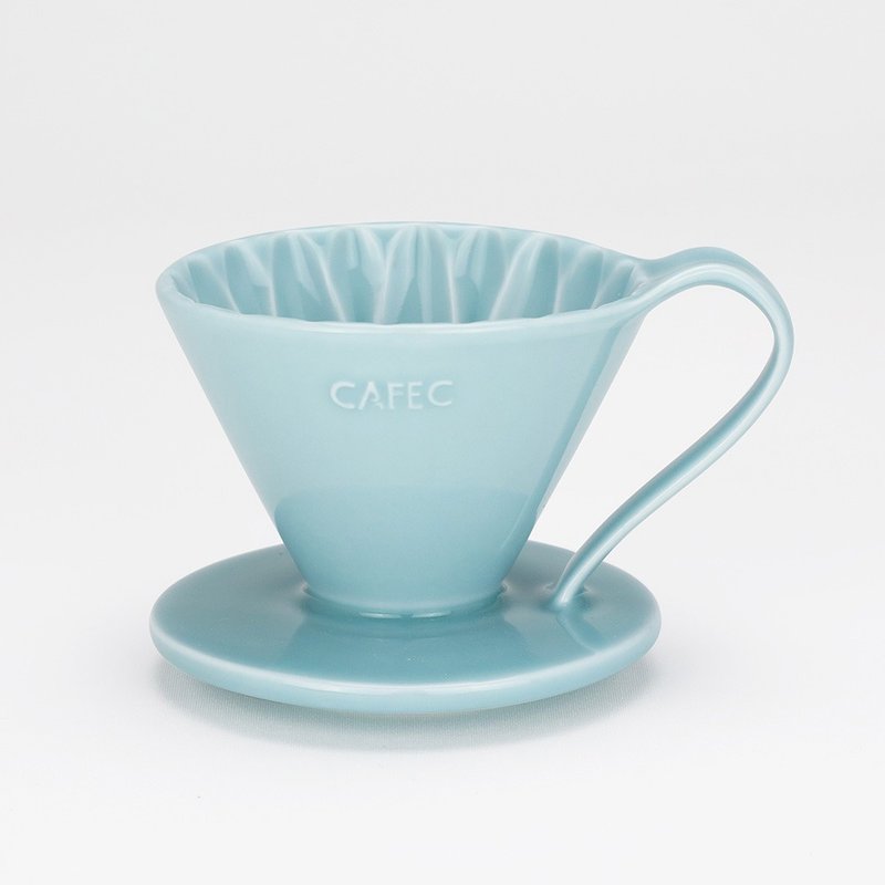 【热销补货】日本CAFEC 花瓣型陶瓷滤杯-蓝色 / 共2款 - 咖啡壶/周边 - 瓷 蓝色