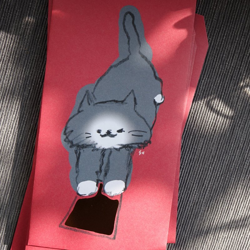 只给你猫咪烫金红包袋 - 红包/春联 - 纸 红色