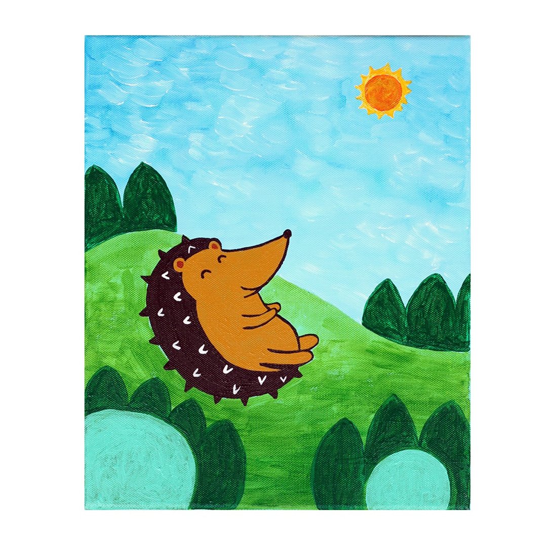 原画  ∣  小刺猬晒太阳/开幕送礼超棒 - 画框/相框 - 其他材质 多色