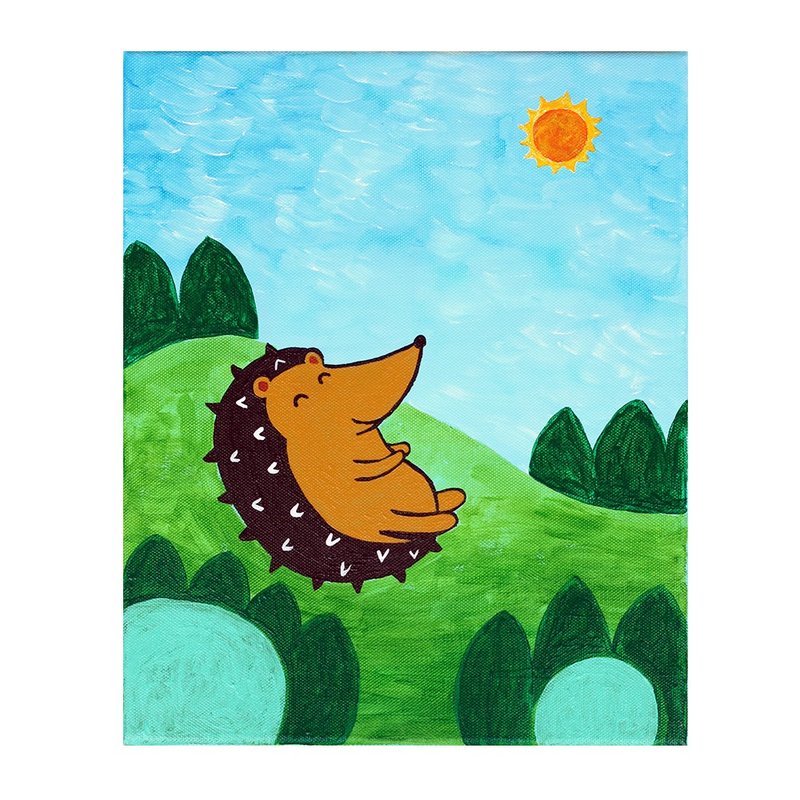 原画  ∣  小刺猬晒太阳/开幕送礼超棒 - 画框/相框 - 其他材质 多色