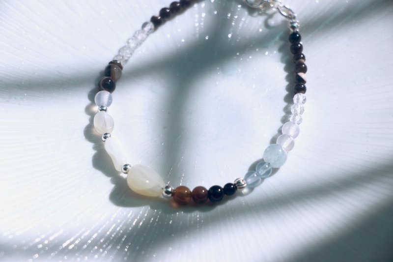 【海盐拿铁】哥伦比亚 │ 天然矿石、手链、优惠 - 手链/手环 - 半宝石 蓝色