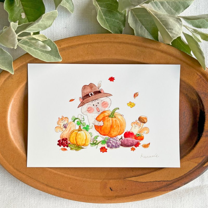 明信片-感谢开始 - 卡片/明信片 - 纸 橘色