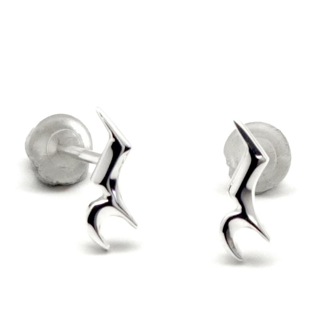 Quarter rest earrings - 耳环/耳夹 - 纯银 