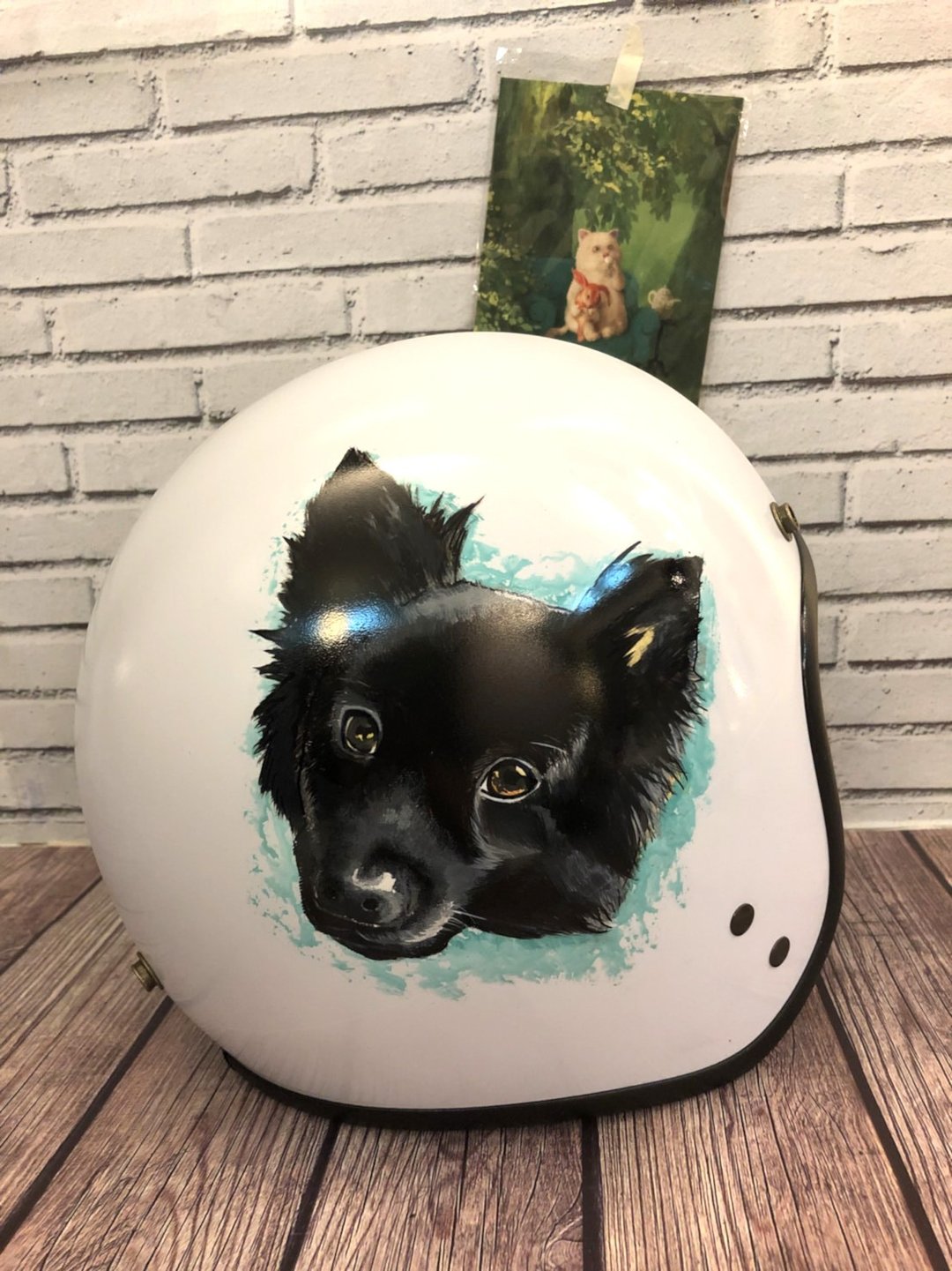 手绘疯 定制化 狗狗 猫猫 安全帽 彩绘 纪念 礼物 生日 情人节 - 订制画像 - 其他材质 多色