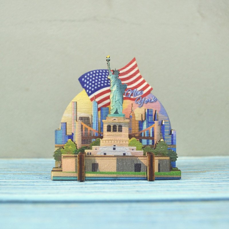 木质DIY冰箱磁铁-纽约 - 木工/竹艺/纸艺 - 木头 