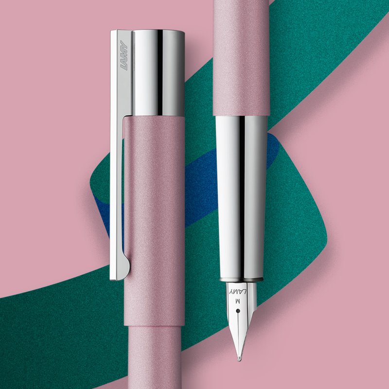 【雷雕免费刻字】LAMY 限量 钢笔 / scala 精粹系列 - 玫瑰粉 - 钢笔 - 其他金属 粉红色