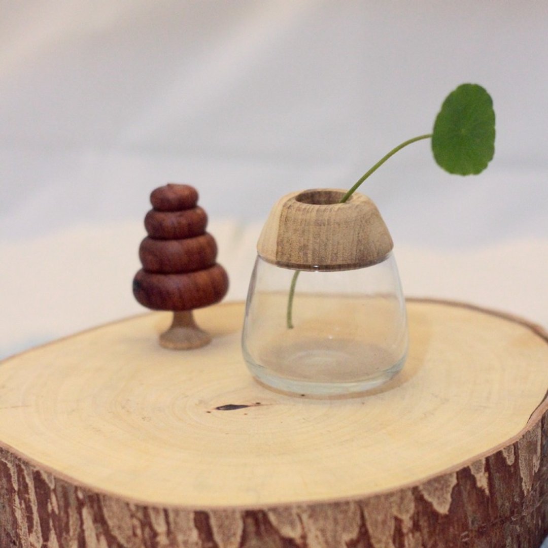 vase wood - 咖啡杯/马克杯 - 木头 咖啡色