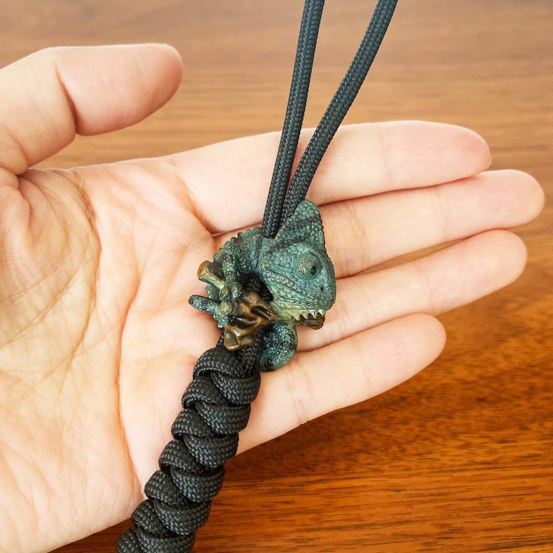 變色龍掛件 - 钥匙链/钥匙包 - 铜/黄铜 金色