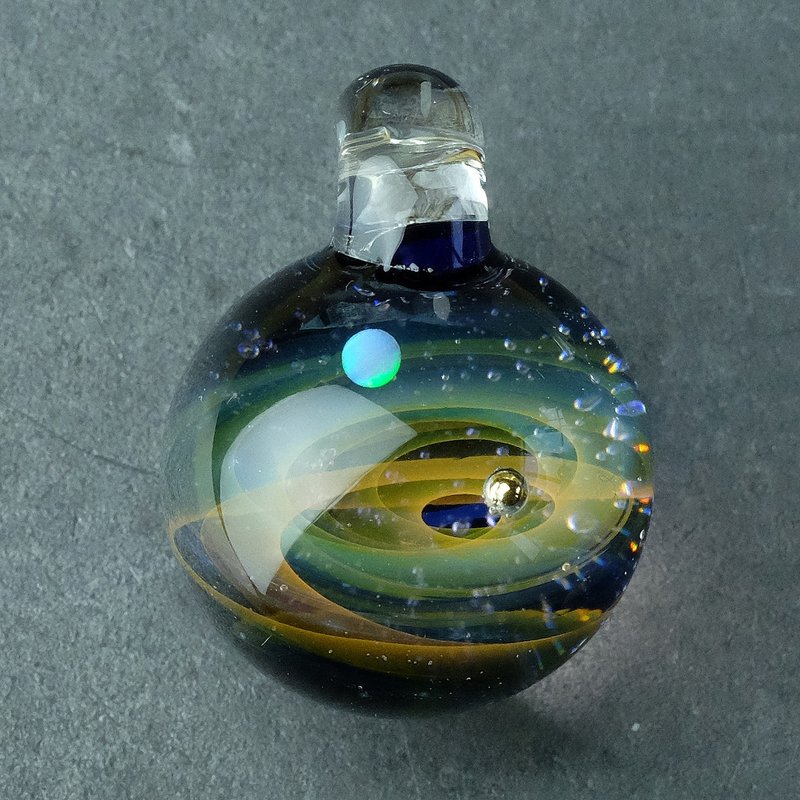 金星 宇宙 手工 玻璃 坠子 - 项链 - 玻璃 橘色